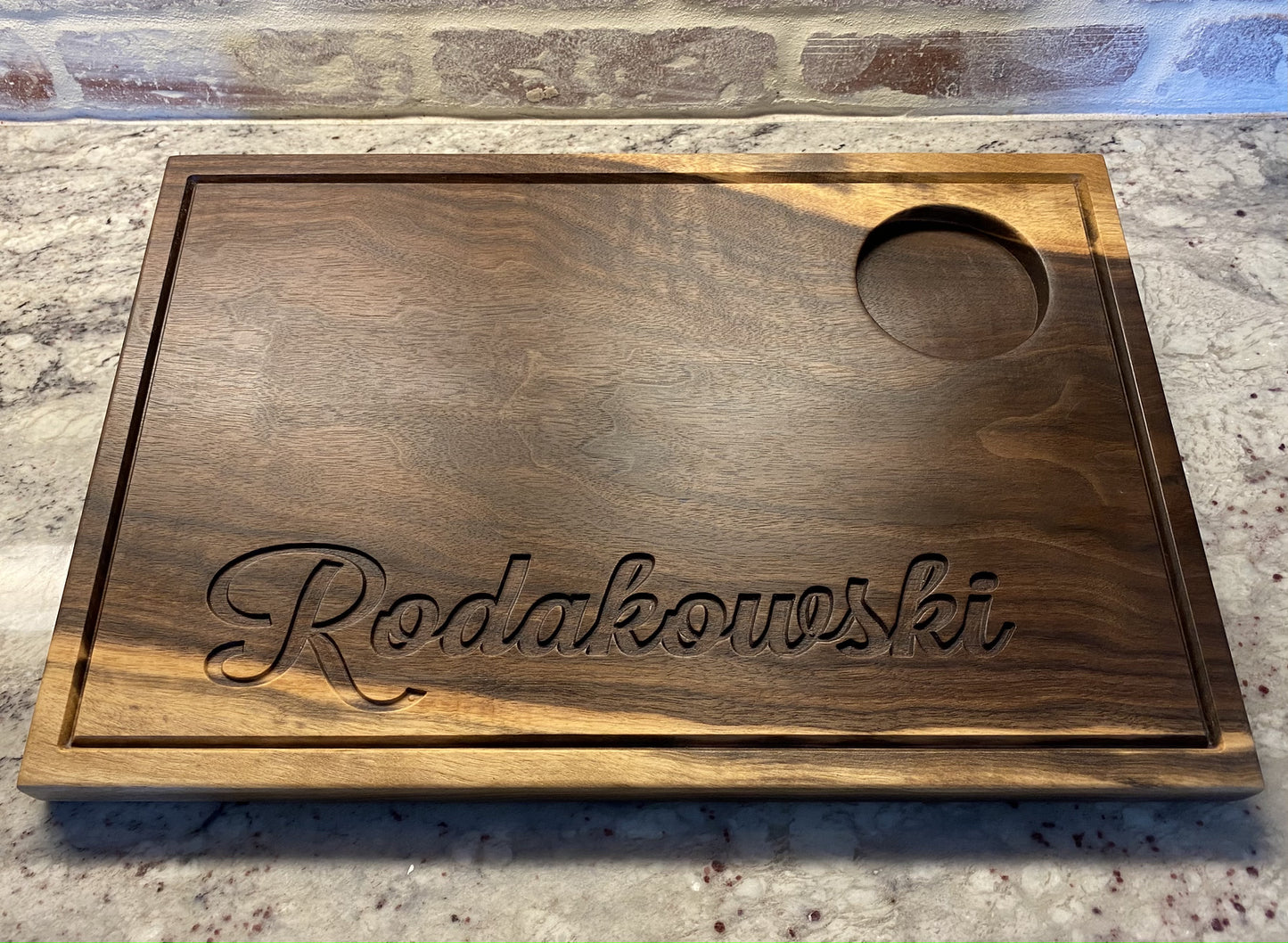 Custom Walnut Butcher Block – 12x18" Personalized with Logo and Name