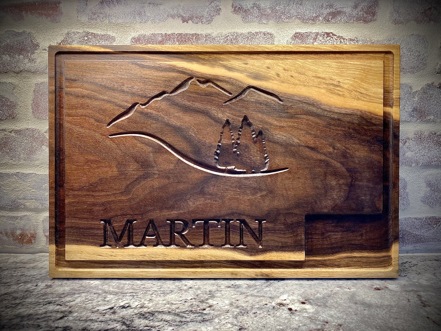 Custom Walnut Butcher Block – 12x18" Personalized with Logo and Name