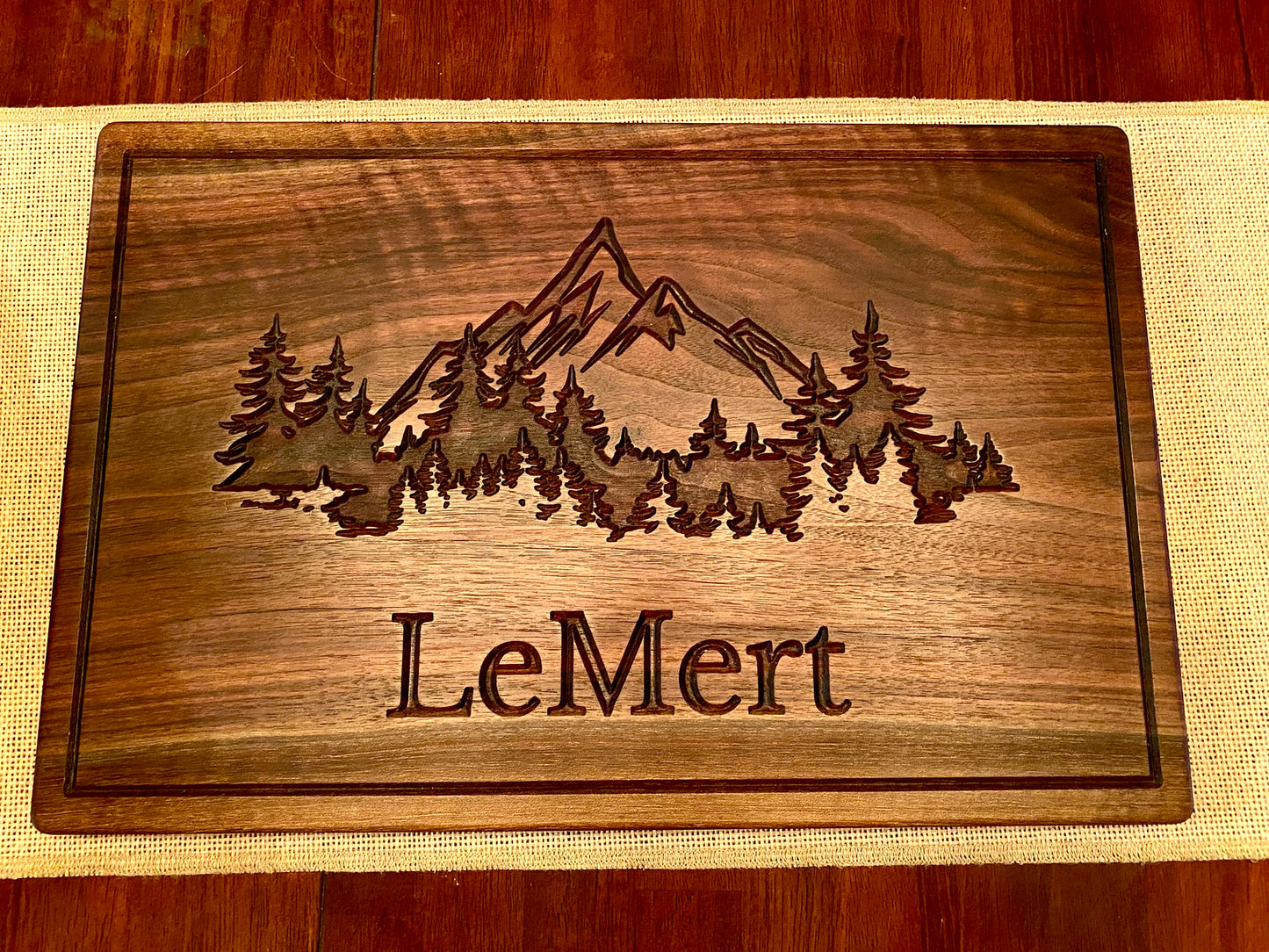 Custom Walnut Butcher Block – 12x18" Personalized with Logo and Name