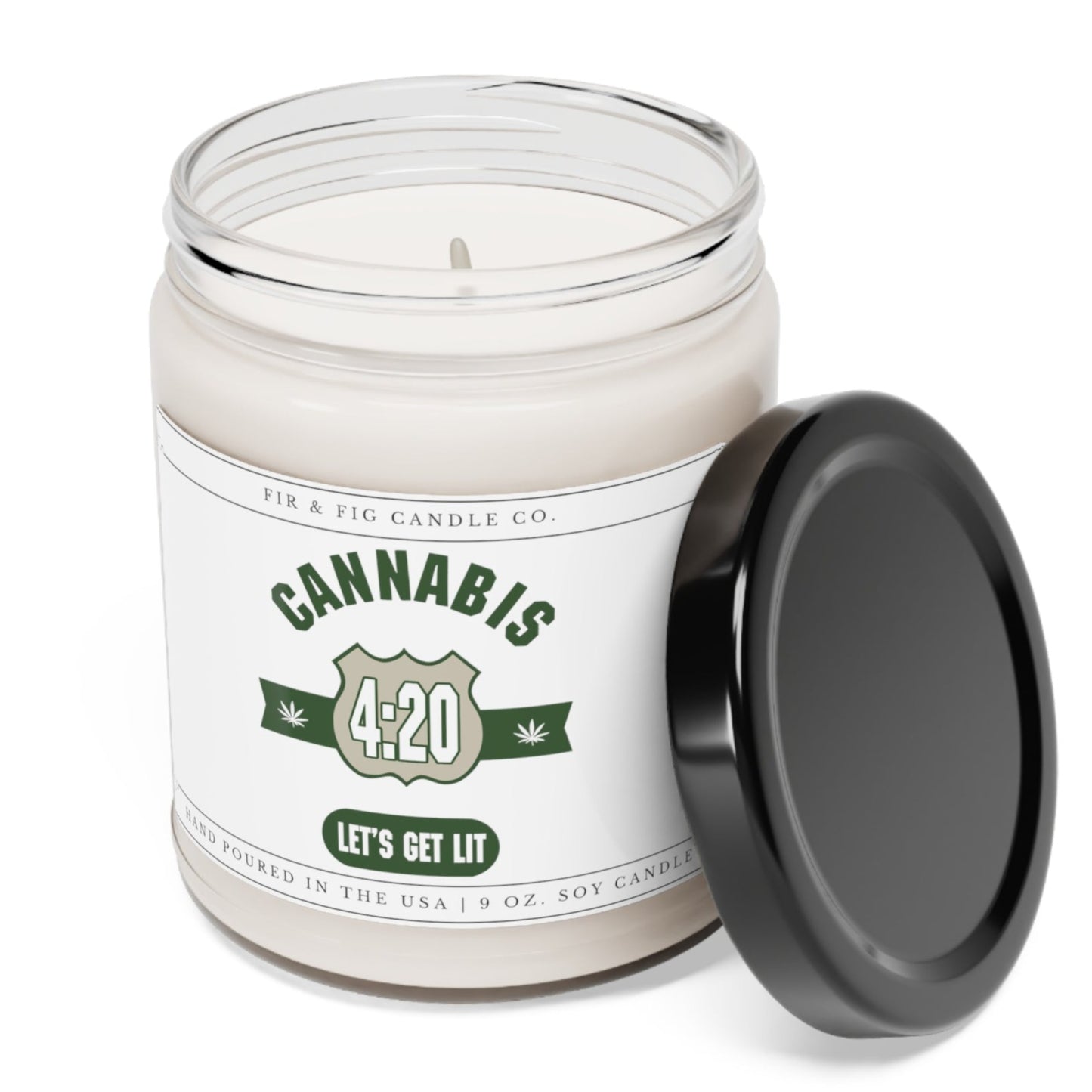 Cannibas 4:20 Let's Get Lit 100% Eco-Friendly 9oz Soy Candle, Best Friend Birthday, Gifts For Her, Friend Gift, Marijuana Gifts, 420 Gifts