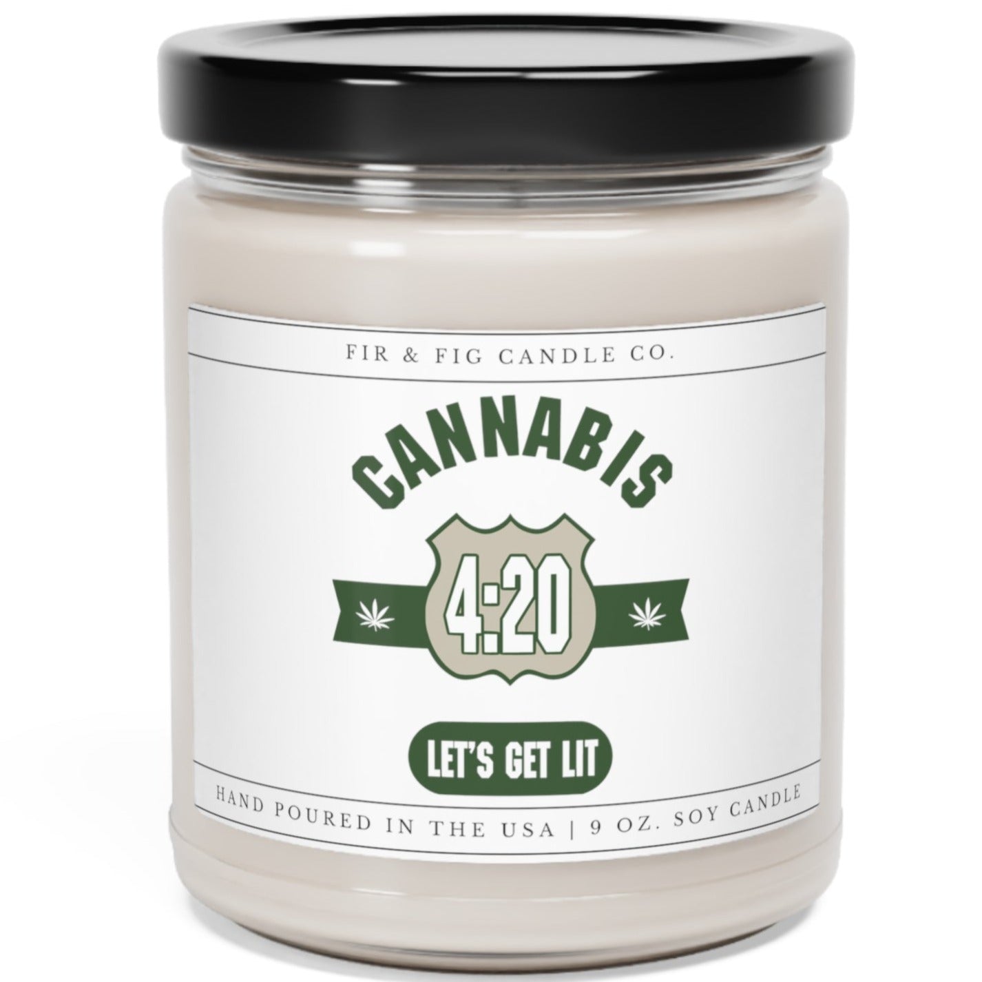 Cannibas 4:20 Let's Get Lit 100% Eco-Friendly 9oz Soy Candle, Best Friend Birthday, Gifts For Her, Friend Gift, Marijuana Gifts, 420 Gifts