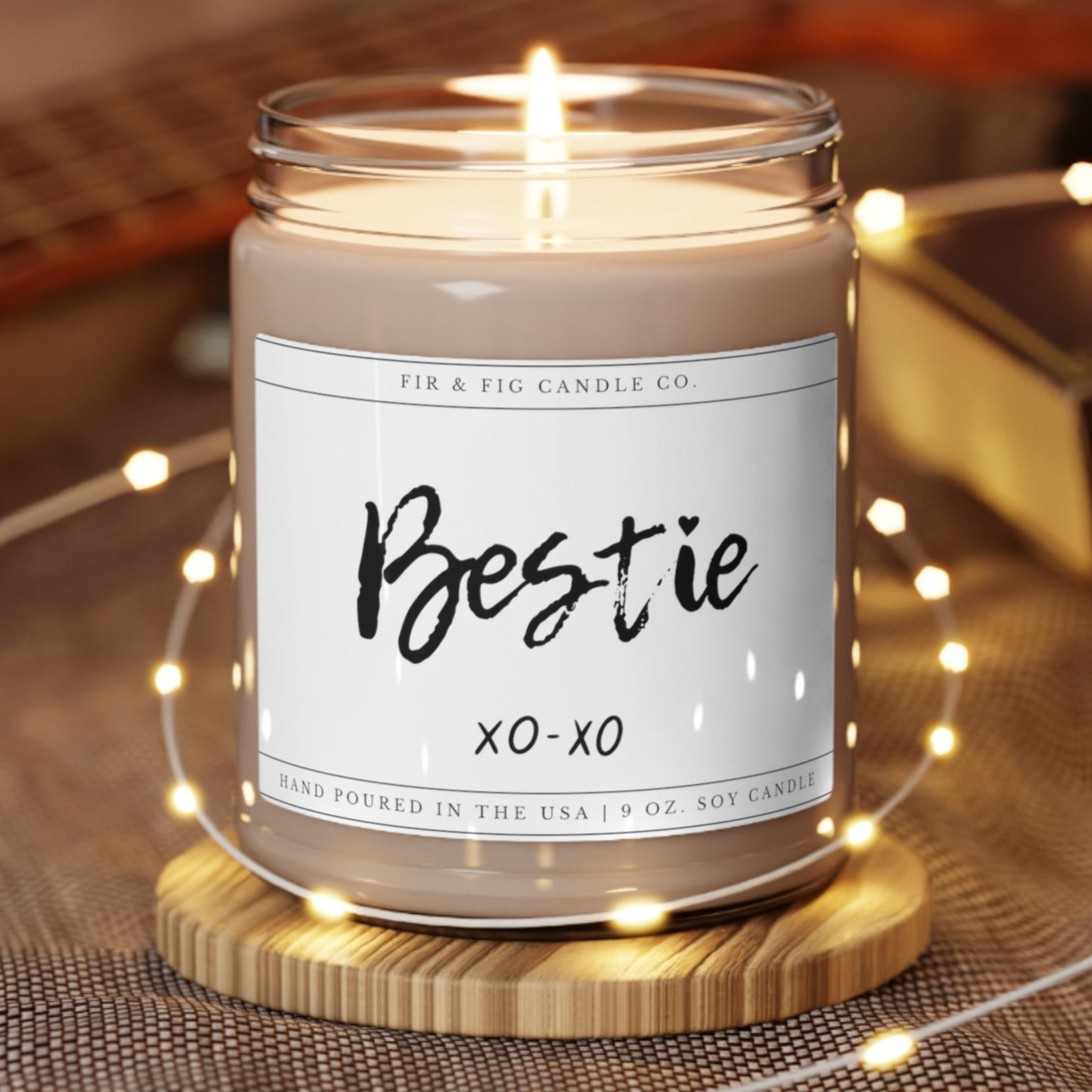 Bestie xo-xo 100% Eco-Friendly 9oz Soy Candle, Bestie Candle Gift, Friendship Candle, BFF Gift, Galentine's Day Candle, Best Friend Candle