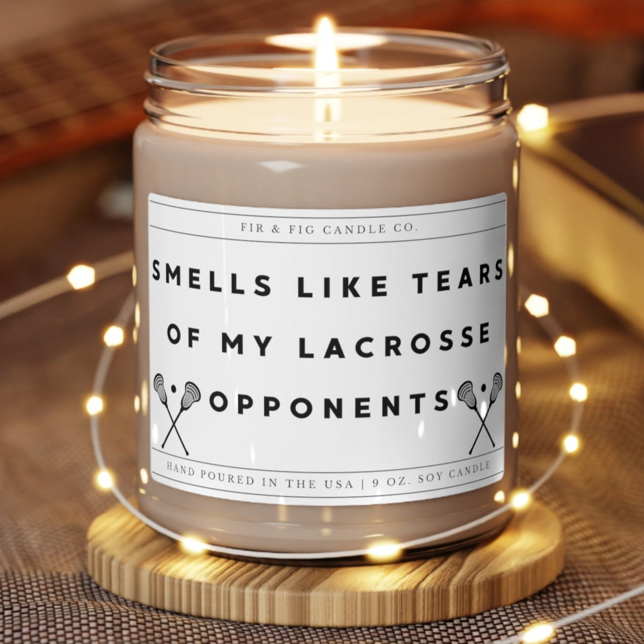 Smells Like Tears of my LACROSSE Opponents 100% Eco-Friendly 9oz Soy Candle, Funny Candles, Gift for Him, candle Gift, Birthday Gift, decor