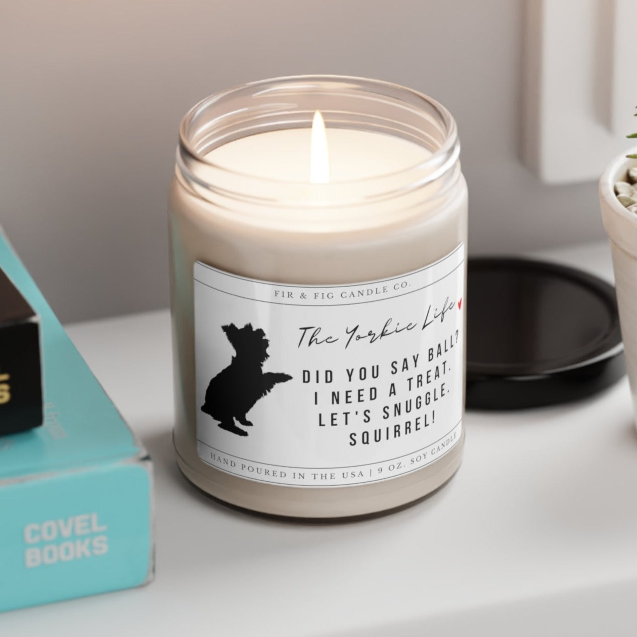 orkshire Terrier Themed Eco-Friendly 100% Soy 9oz Candle,Yorkie Candle,Yorkie Candle Gift,Yorkie Gifts, Yorkie Mom Gift, Funny Yorkie Gift