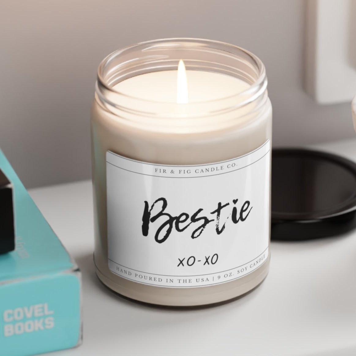 Bestie xo-xo 100% Eco-Friendly 9oz Soy Candle, Bestie Candle Gift, Friendship Candle, BFF Gift, Galentine's Day Candle, Best Friend Candle