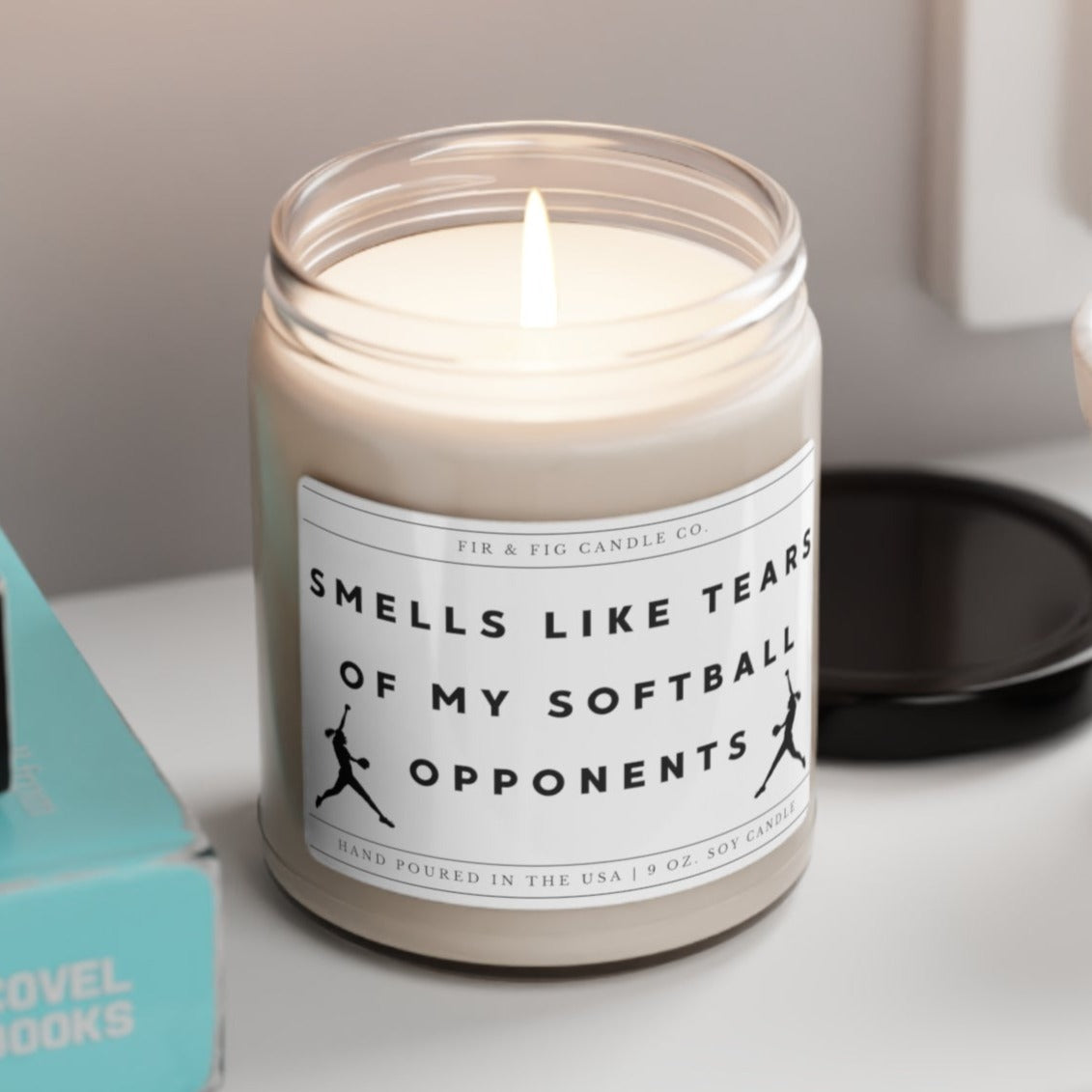 Smells Like Tears of my SOFTBALL Opponents 100% Eco-Friendly 9oz Soy Candle, Funny Candles, Gift for Her, Coaches Gift, Birthday Gift, home decor, softball coaches gift, softball player gift, softball mom