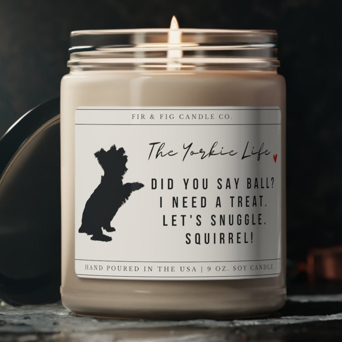 orkshire Terrier Themed Eco-Friendly 100% Soy 9oz Candle,Yorkie Candle,Yorkie Candle Gift,Yorkie Gifts, Yorkie Mom Gift, Funny Yorkie Gift