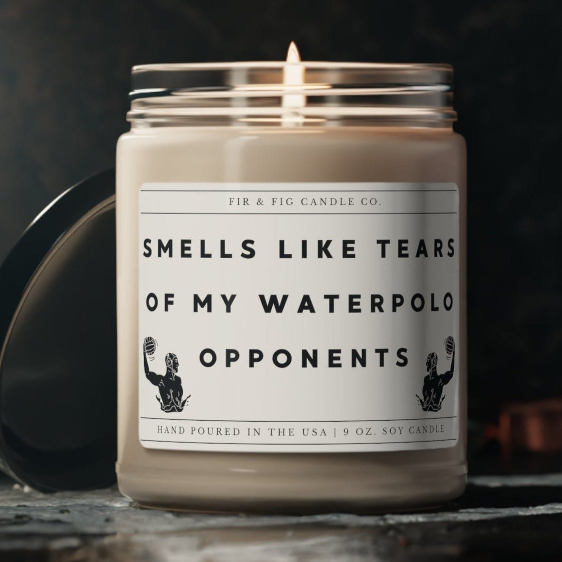 Smells Like Tears of my WATERPOLO Opponents 100% Eco-Friendly 9oz Soy Candle, Funny Candles, Gift for Him, candle Gift, Birthday Gift, decor