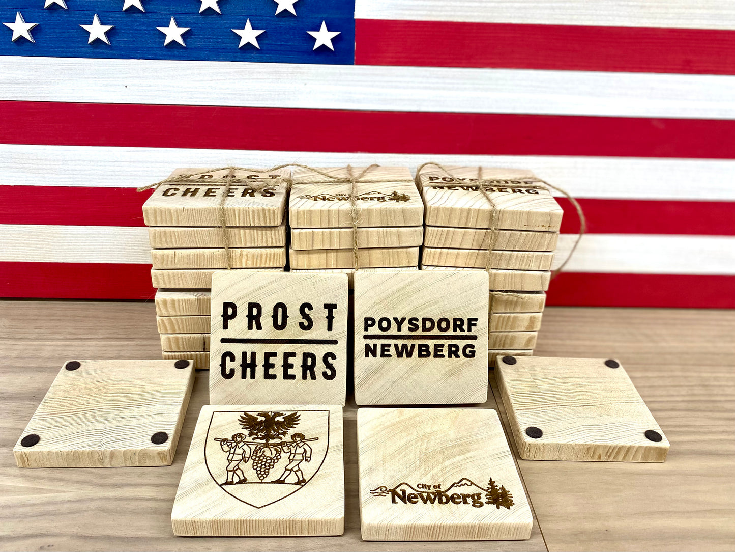๐ฟ Personalized Custom Wood Coasters - Eco-Friendly, Laser Engraved, Perfect Gift! ๐ฟ