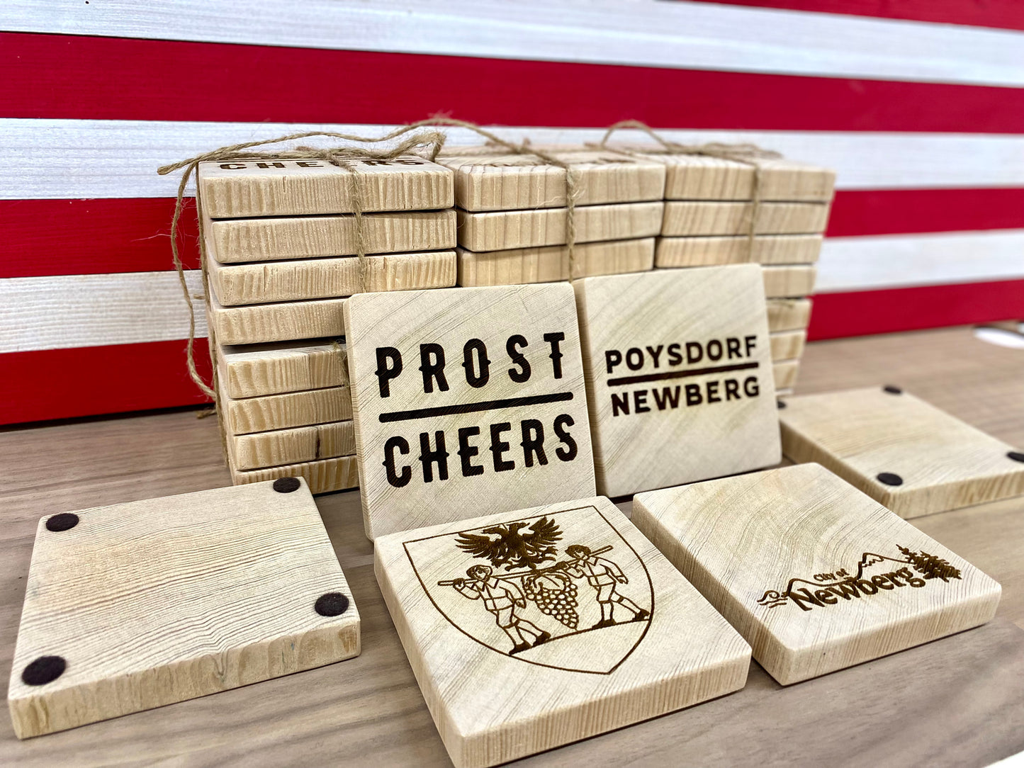 ๐ฟ Personalized Custom Wood Coasters - Eco-Friendly, Laser Engraved, Perfect Gift! ๐ฟ