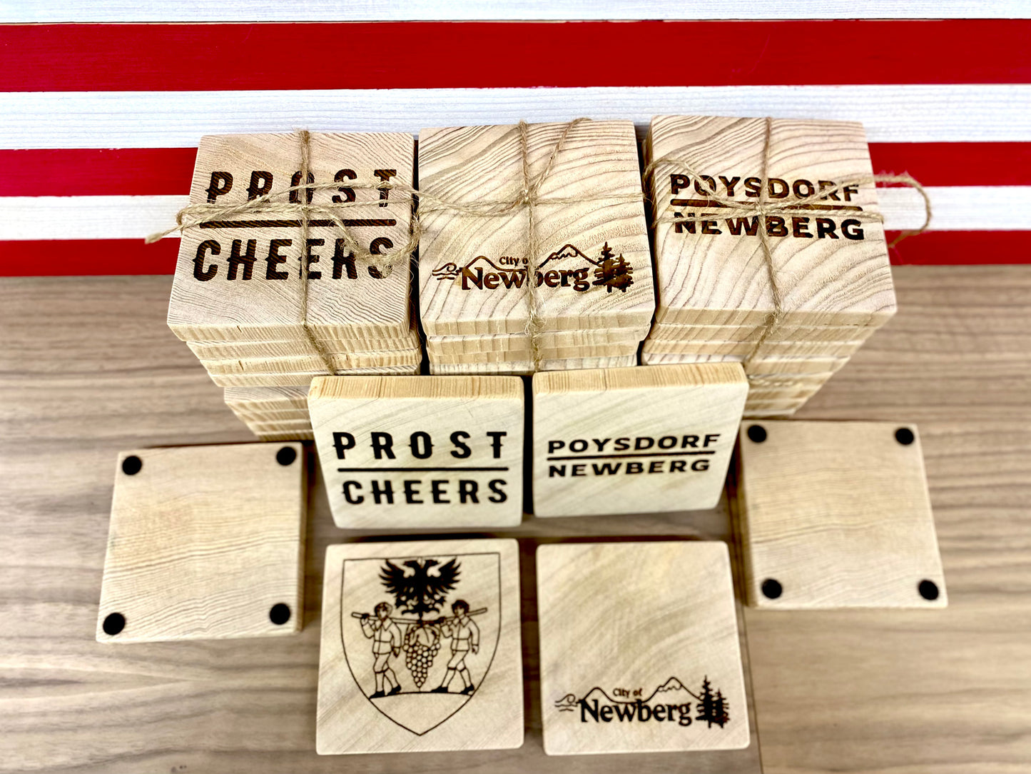 ๐ฟ Personalized Custom Wood Coasters - Eco-Friendly, Laser Engraved, Perfect Gift! ๐ฟ