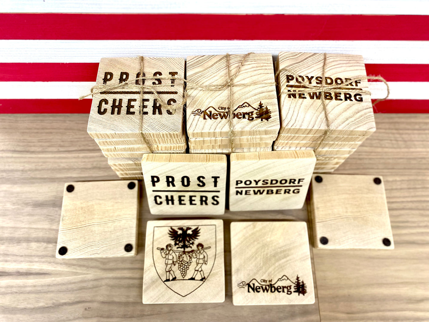 ๐ฟ Personalized Custom Wood Coasters - Eco-Friendly, Laser Engraved, Perfect Gift! ๐ฟ