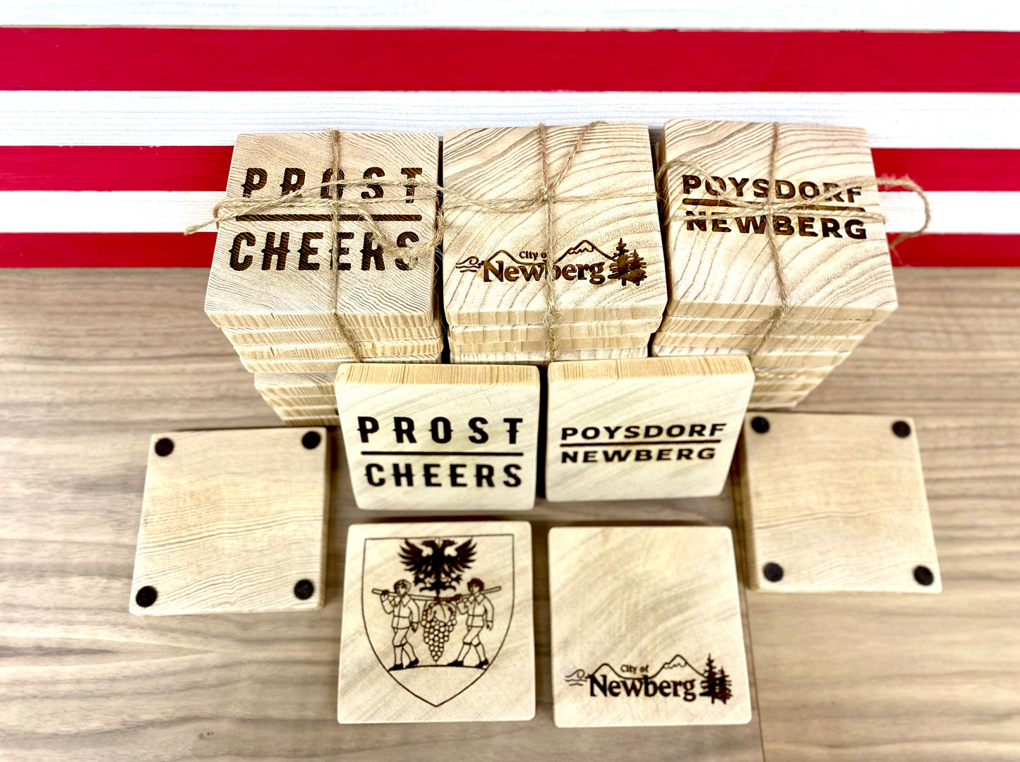 ๐ฟ Personalized Custom Wood Coasters - Eco-Friendly, Laser Engraved, Perfect Gift! ๐ฟ