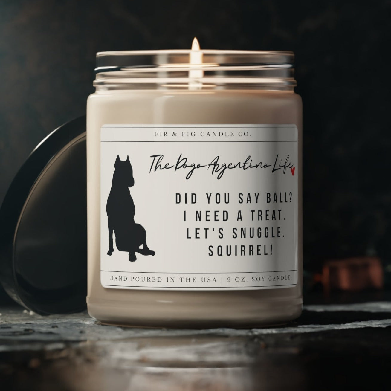 The Dogo Argentino Life 100% Eco-Friendly 9oz Soy Candle, Dogo Argentino Candle, Dogo Argentino Gift,Dogo Argentino Mom,Dogo Argentino Lover