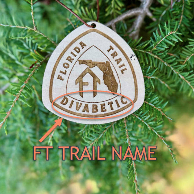 Personalized Florida Trail name tag for hikers, laser engraved wooden backpack tag, lightweight gear gift for thru hikers, eco friendly trail magic keepsake, custom trail name ornament Florida Trail, rustic reclaimed wood hiker badge, handmade Florida Trail backpack charm, custom engraved tag for hikers Florida Trail thru hike gift, unique hiker trading token Florida Trail gear, Florida Trail Trail Angel gift custom wood tag, handmade lightweight hiker keepsake Florida Trail badge, trail name wood ornament