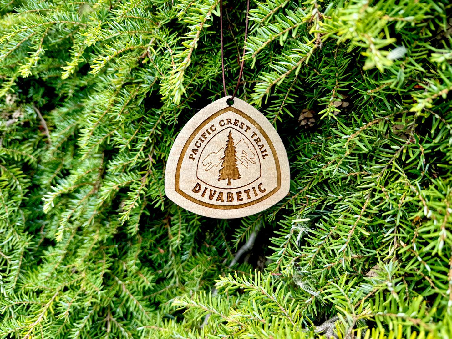 Celebrate Your Trail Name Lightweight Custom Backpack Tag, Personalized Wood Hiking Badge for Pacific Crest Trail PCT Hiker Trail Angel Gift