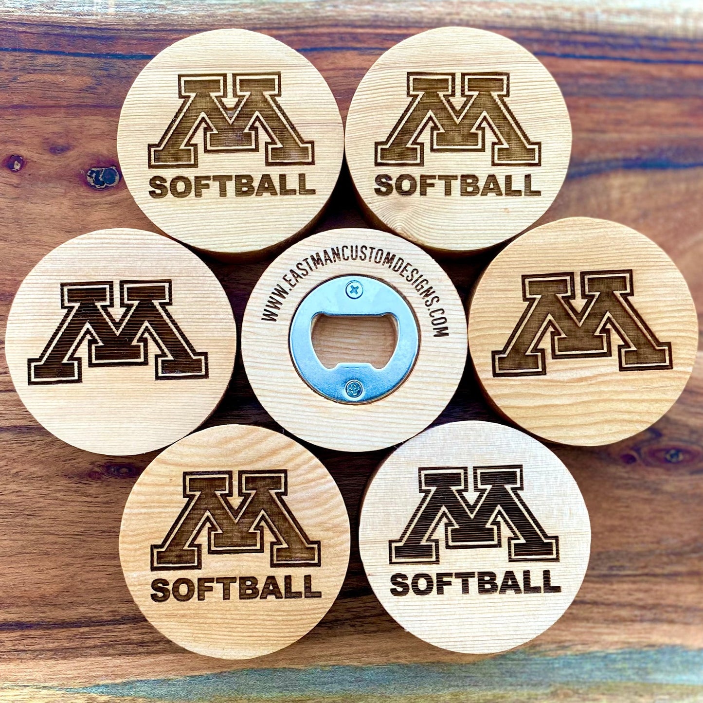 Personalized Wood Bottle Opener, Custom Bottle Opener, Gift for Her, Coaches Gift, Custom Wedding Favor