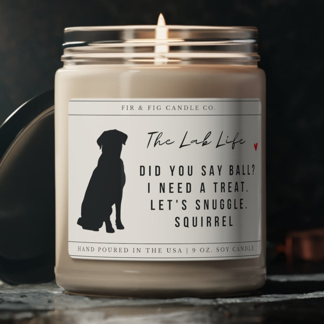 Labrador Retriever Themed Eco-Friendly 100% 9oz Soy Candle, Lab Candle,Dog Candle Gift,Lab Gifts,Lab Mom Gift, Funny Labrador Retriever Gift