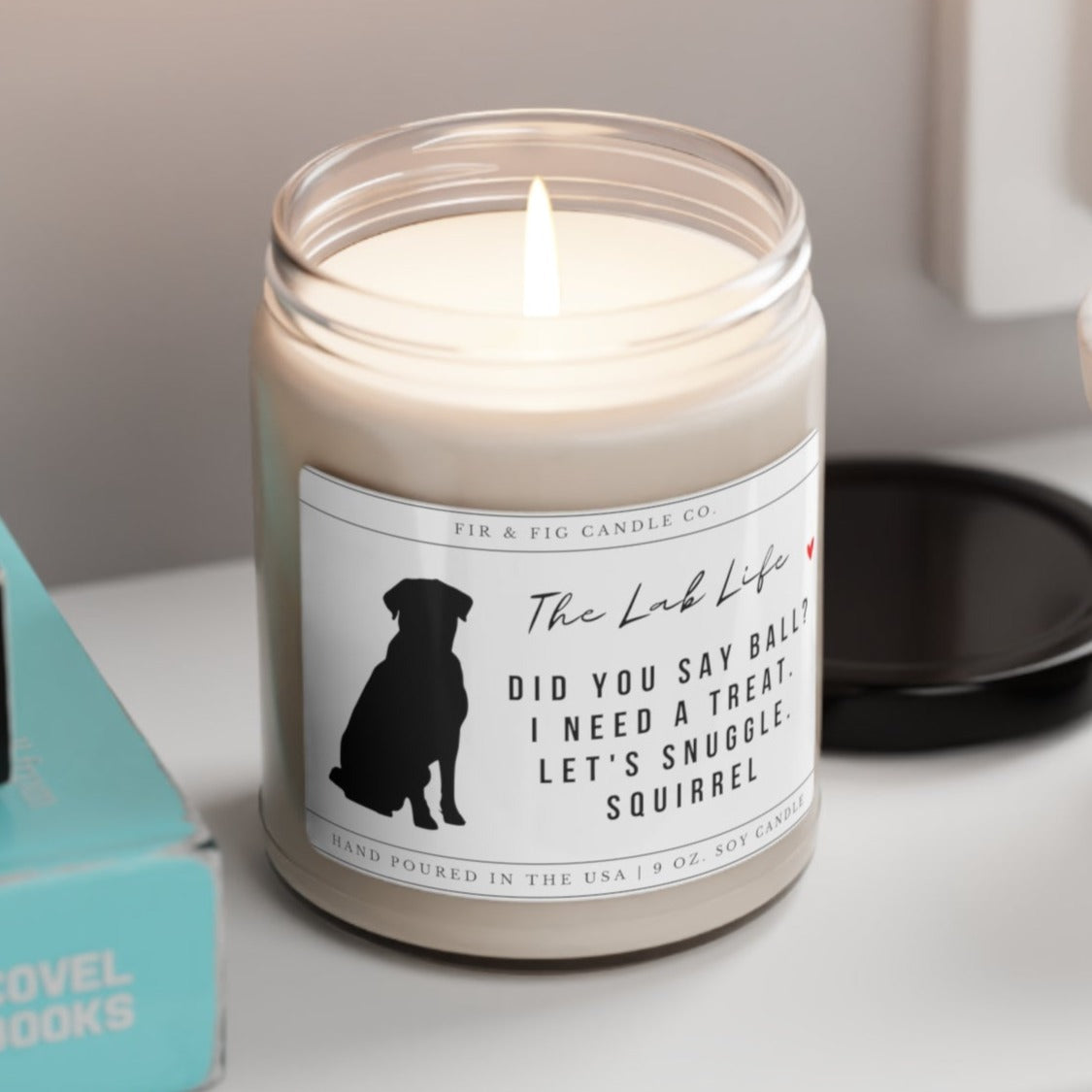 Labrador Retriever Themed Eco-Friendly 100% 9oz Soy Candle, Lab Candle,Dog Candle Gift,Lab Gifts,Lab Mom Gift, Funny Labrador Retriever Gift