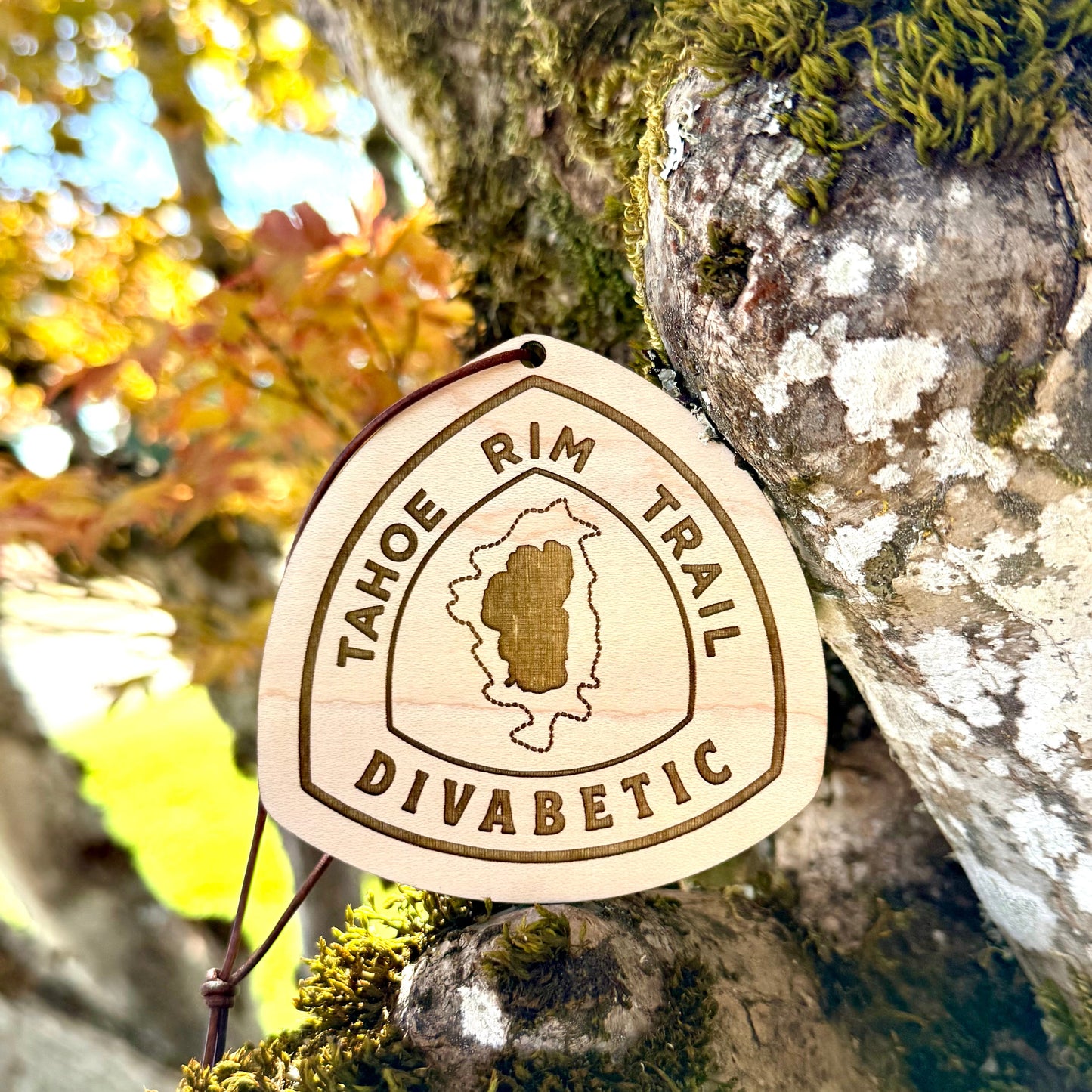 Tahoe Rim Trail trail name tag, custom wooden Tahoe Rim Trail backpack tag, personalized TRT hiker name tag, lightweight engraved wood hiking tag, thru-hiker Tahoe Rim Trail gear accessory, laser-engraved reclaimed wood Tahoe Rim Trail keepsake, rustic Tahoe Rim Trail hiker gift, Tahoe Rim Trail backpack ornament tag, eco-friendly wooden Tahoe Rim Trail trail magic gift, handmade personalized hiker trail tag for Tahoe Rim Trail