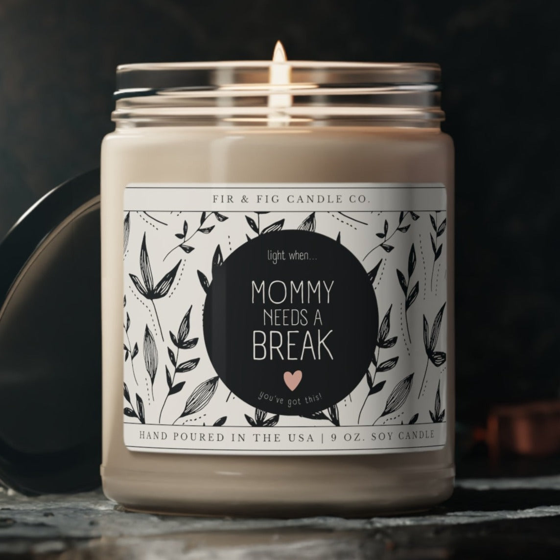 Mommy Needs a Break 100% Eco-Friendly 9oz Soy Candle, Self Love is not Selfish, Fall Vibes candle,fall candles, fall decor, farmhouse candle