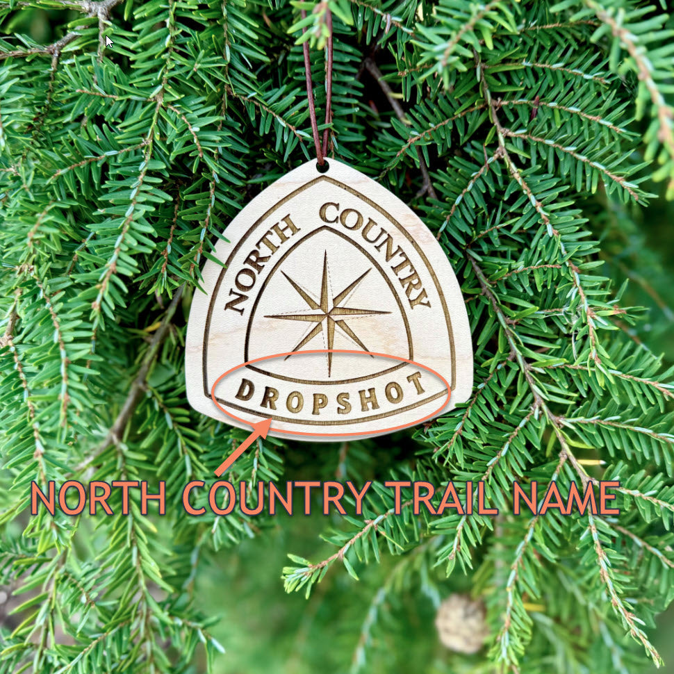 north country trail name tag personalized, custom north country trail backpack tag, engraved wooden hiking tag north country, lightweight north country trail keepsake, thru hiker gear tag north country trail, trail name tag north country ornament, rustic engraved wood tag for hikers, north country trail angel gift idea, custom backpack charm north country trail, eco friendly wooden trail name badge, unique hiking gift north country trail, north country trail souvenir tag personalized