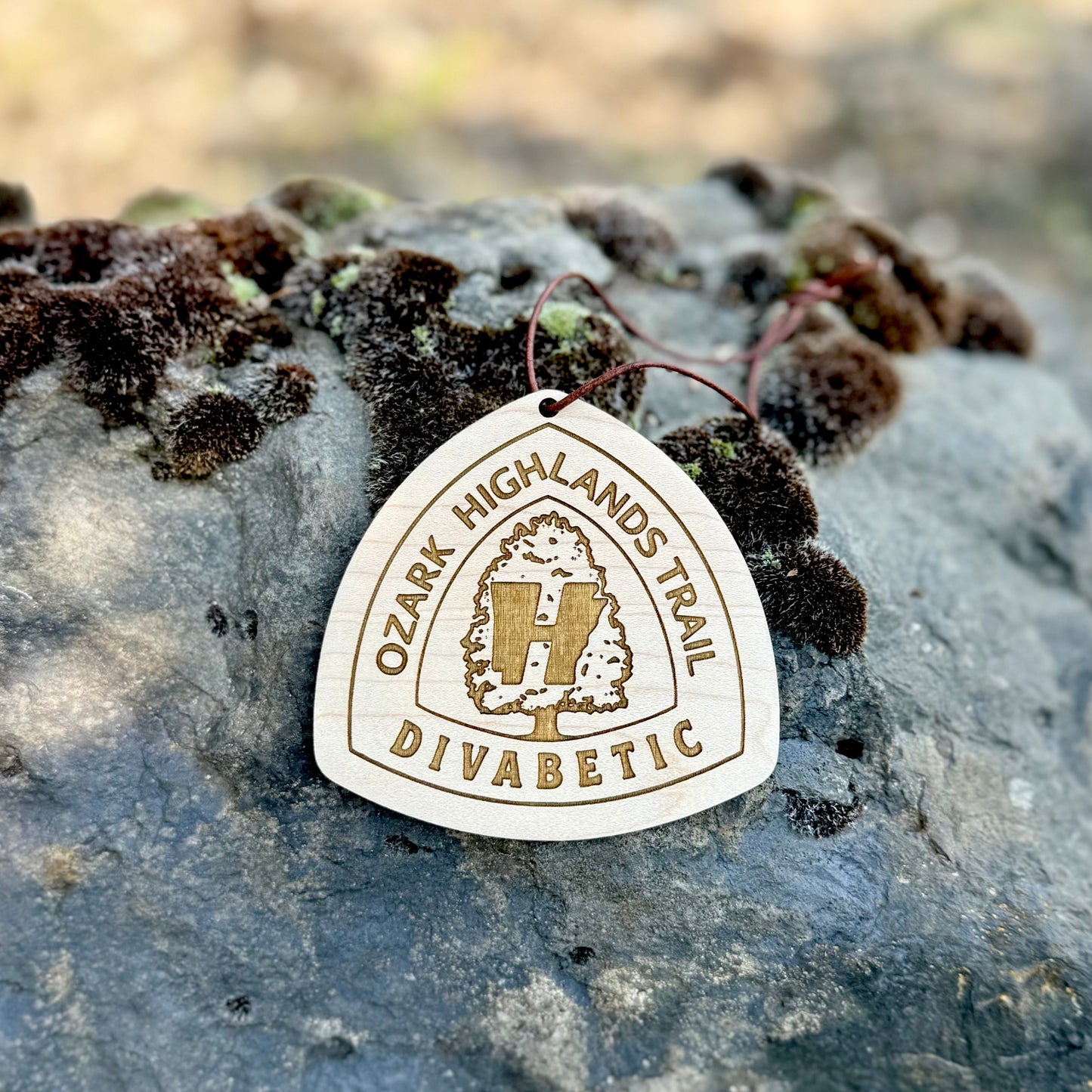 ozark highlands trail name tag personalized, custom ozark trail backpack tag, engraved wooden hiking tag ozark highlands, lightweight ozark trail keepsake, thru hiker gear tag ozark highlands trail, trail name tag ozark ornament, rustic engraved wood tag for hikers ozark, ozark trail angel gift idea, custom backpack charm ozark highlands trail, eco friendly wooden trail name badge ozark, unique hiking gift ozark highlands trail, ozark highlands trail souvenir tag personalized, OHT Tag Gift