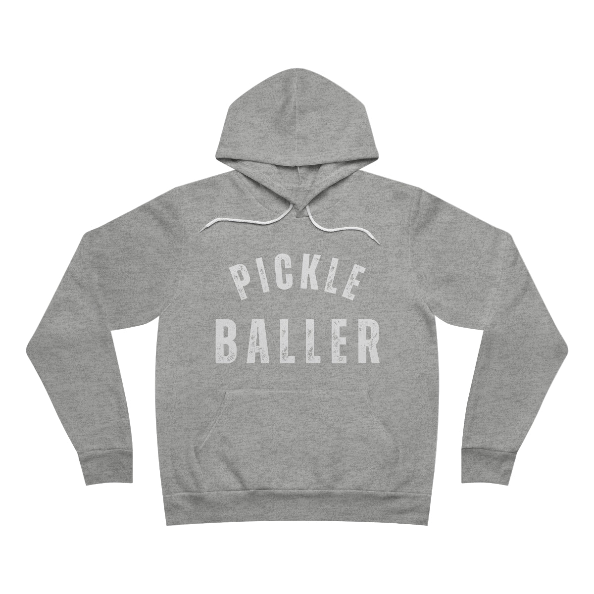 PICKLE BALLER Unisex Sponge Fleece Pullover Hoodie Bella+Canvas 3719, Pickleball sweatshirt pickleballer pickleball gift for pickleballer