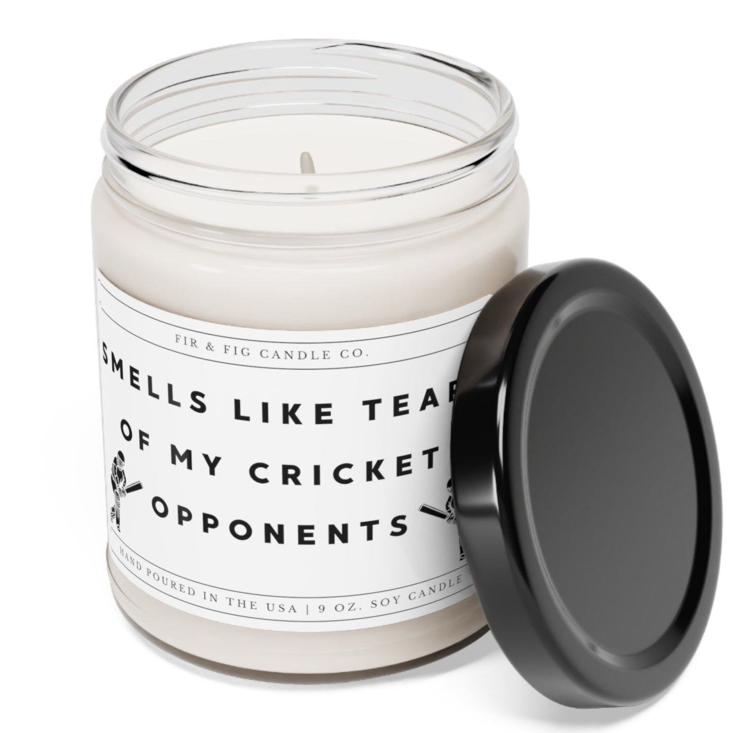 Smells Like Tears of my CRICKET Opponents 100% Eco-Friendly 9oz Soy Candle, Funny Candles, Gift for Him, Cricket candle Gift, Birthday Gift