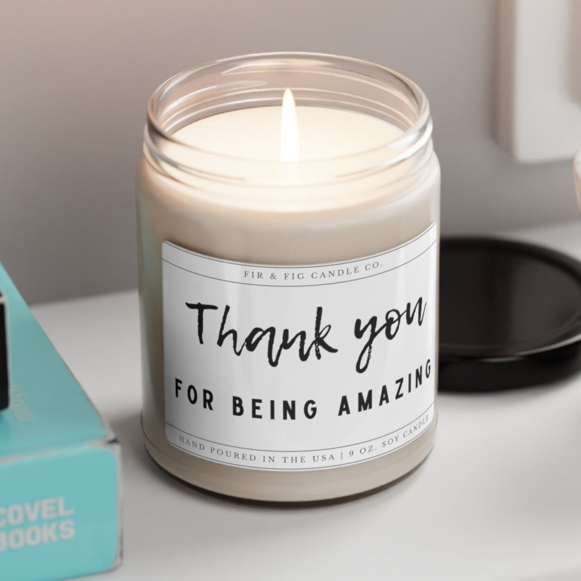 Thank you for being amazing 100% Eco-Friendly 9oz Soy Candle, Friendship Candle, coworker Candle gift, Gift for co-worker, Staff gift candle