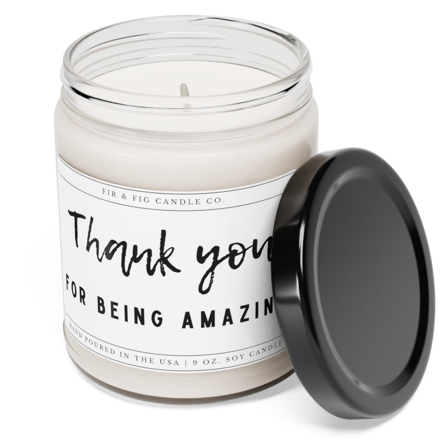 Thank you for being amazing 100% Eco-Friendly 9oz Soy Candle, Friendship Candle, coworker Candle gift, Gift for co-worker, Staff gift candle