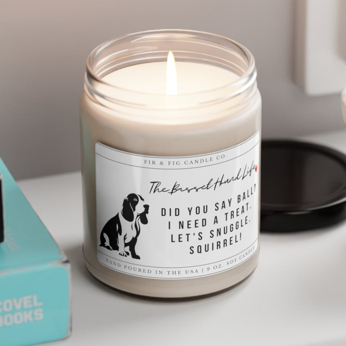 The Basset Hound Life 100% Eco-Friendly 9oz Soy Candle, Basset Candle, Basset Gift, Basset dog Gift, Basset Hound Mom, Funny Basset Dad Gift