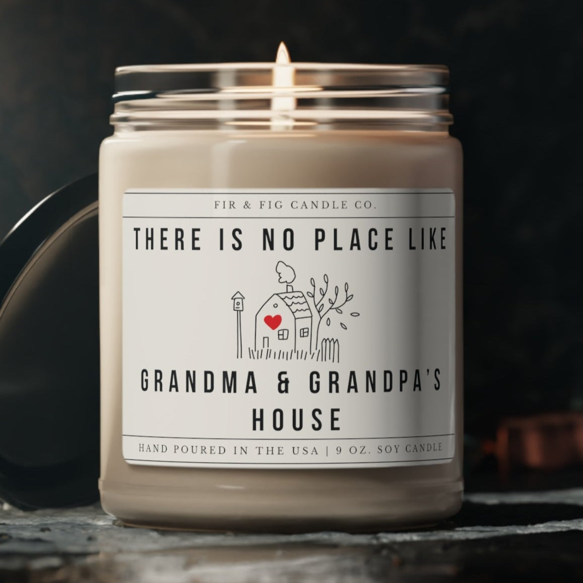 There Is No Place Like Grandma and Grandpa's House 100% Eco-Friendly 9oz Soy Candle, Grandparents Day Gift, Fathers Day, Mothers Day Candle