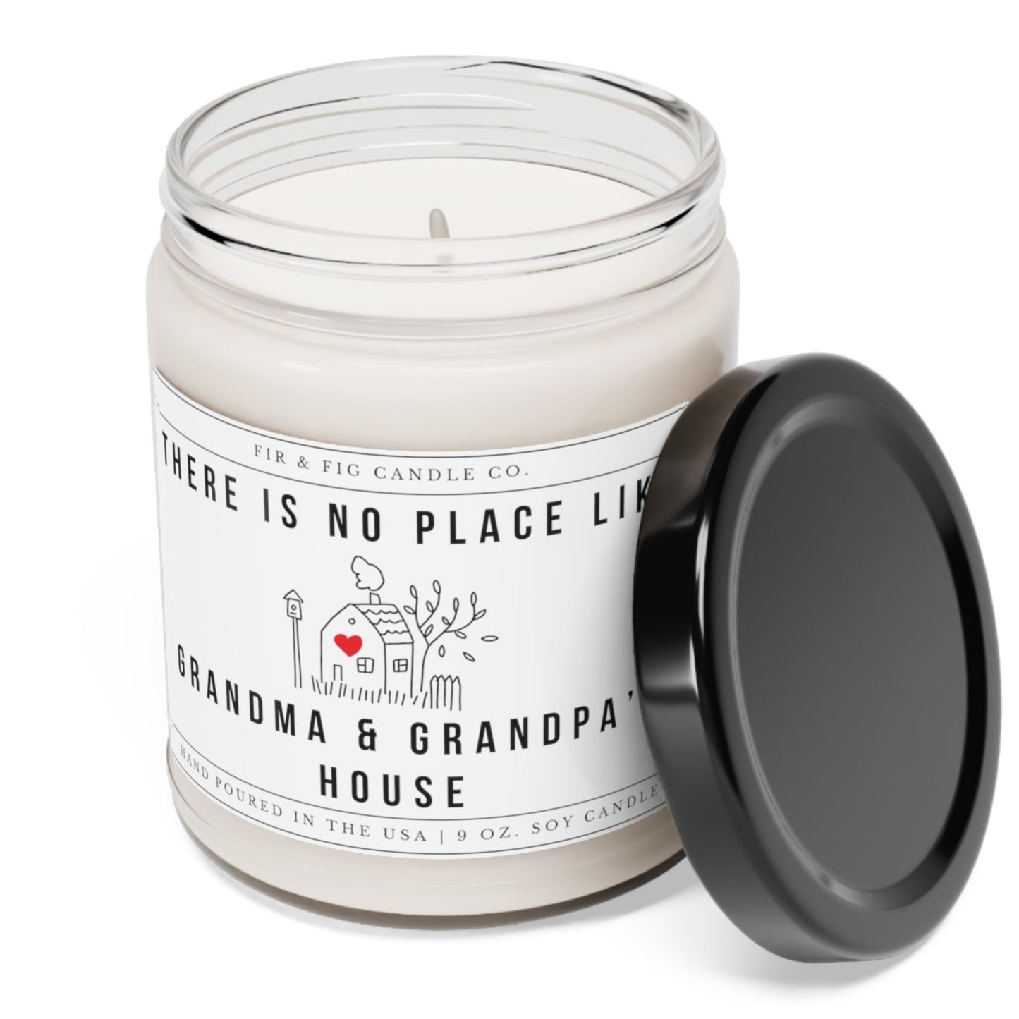 There Is No Place Like Grandma and Grandpa's House 100% Eco-Friendly 9oz Soy Candle, Grandparents Day Gift, Fathers Day, Mothers Day Candle