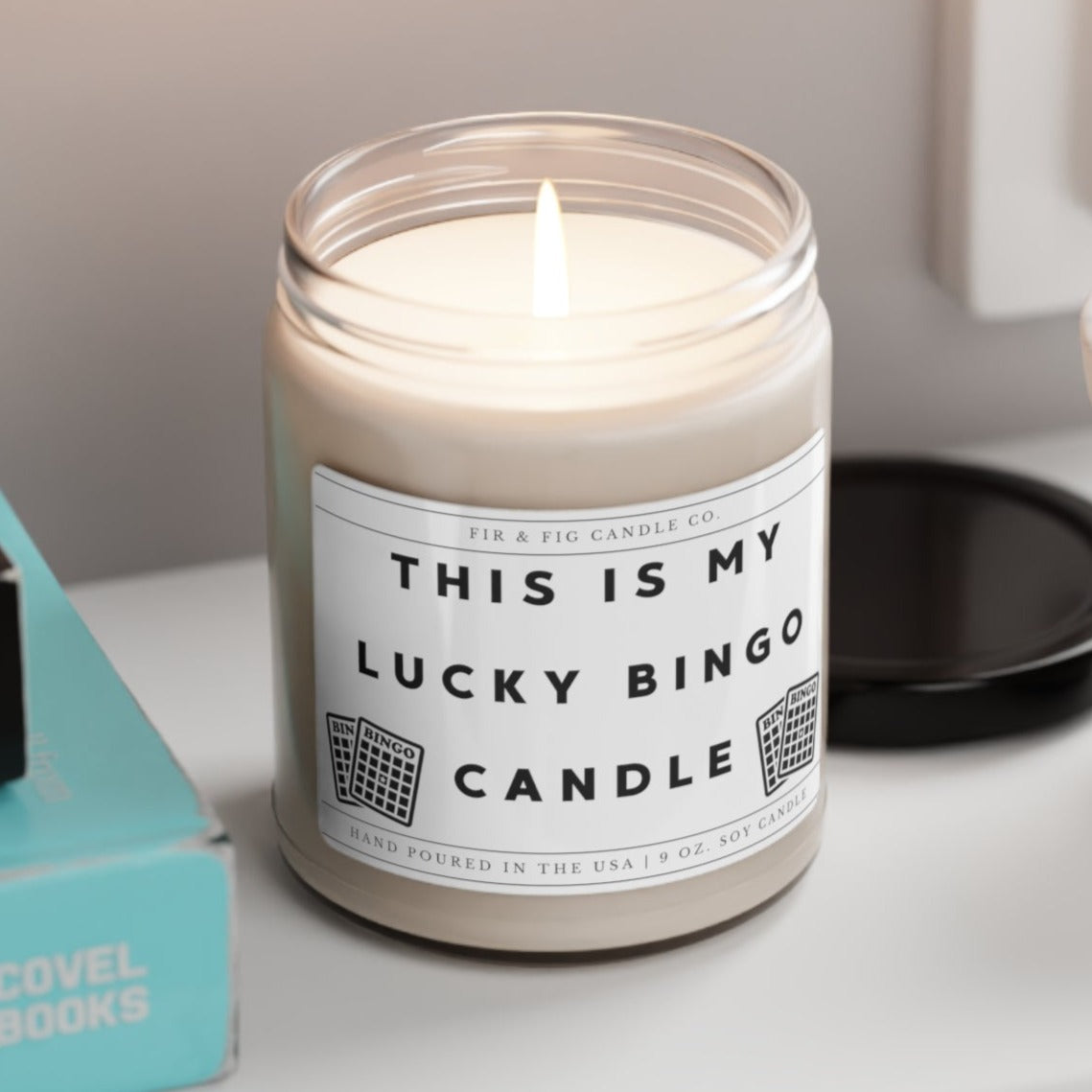 This is my lucky BINGO 100% Eco-Friendly 9oz Soy Candle, Bingo Candle, Gift for bingo player, Bingo Good Luck Charm, candle Gift, Bingo Gift