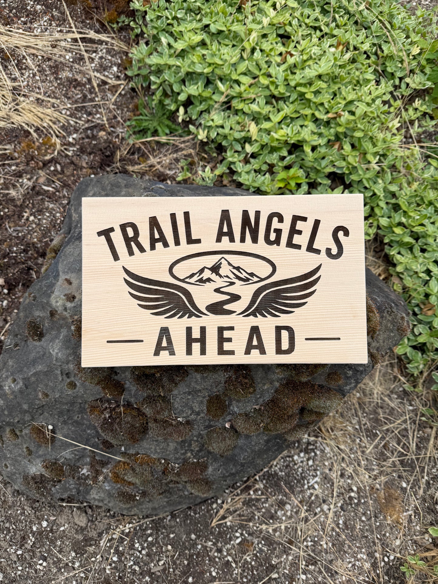 Personalized-style Trail Angels wooden sign makes a memorable retirement or appreciation gift for Trail Angels