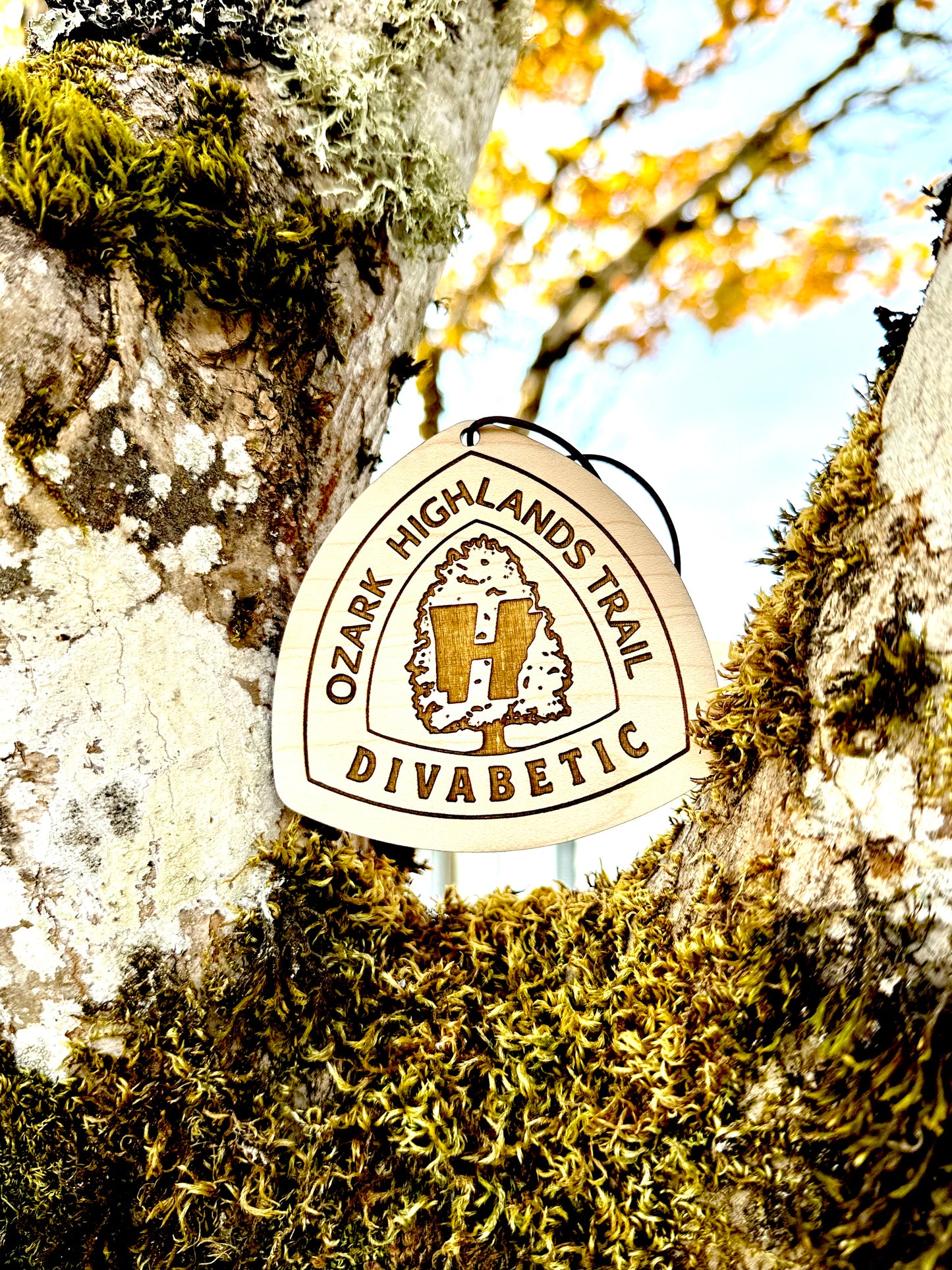Ozark Highlands Trail Name Tag – Personalized Wooden Hiker Hangtag, Personalized Wood Hiking Badge, Ozark Highlands Trail Hiker Gift, Ultra Lightweight design, Ozark Highlands Trail Angel Gift