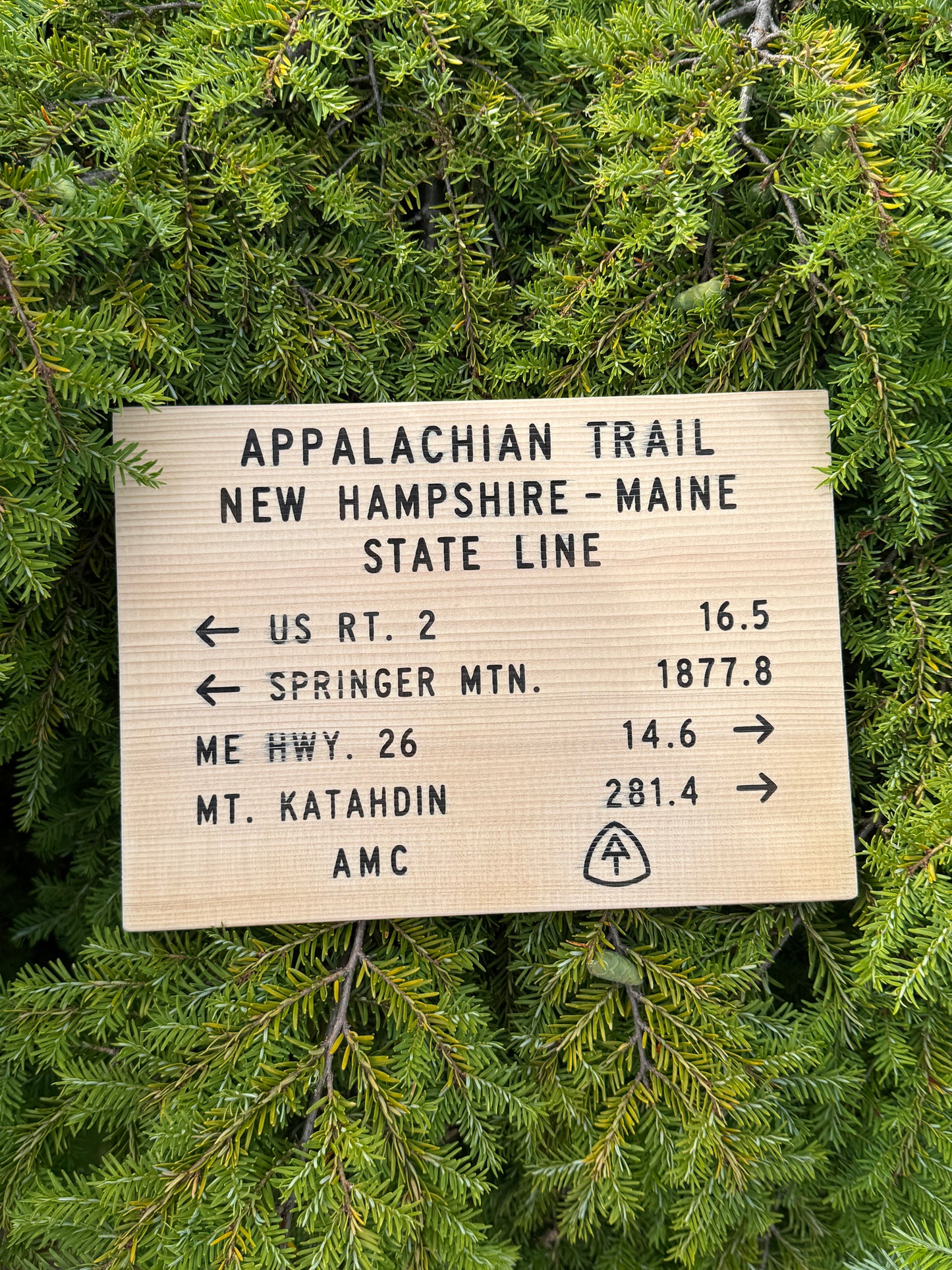 Appalachian Trail Sign – New Hampshire Maine State Line