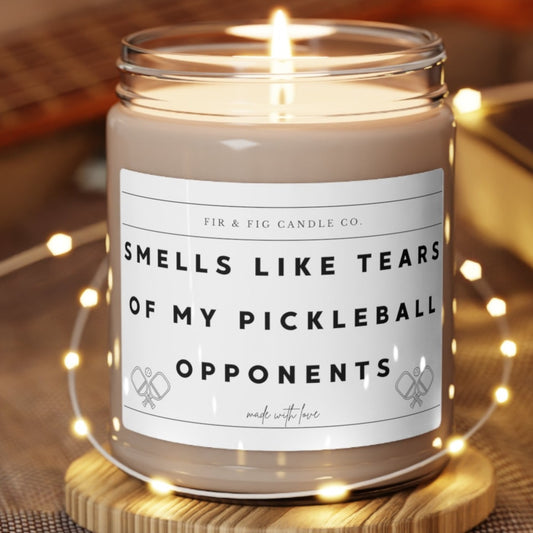 Tears of My Pickleball Opponents 9oz Candle, Funny Candles, Gift for Him, candle Gifts, Birthday Gift, dad gift, mom gift, pickleball mom