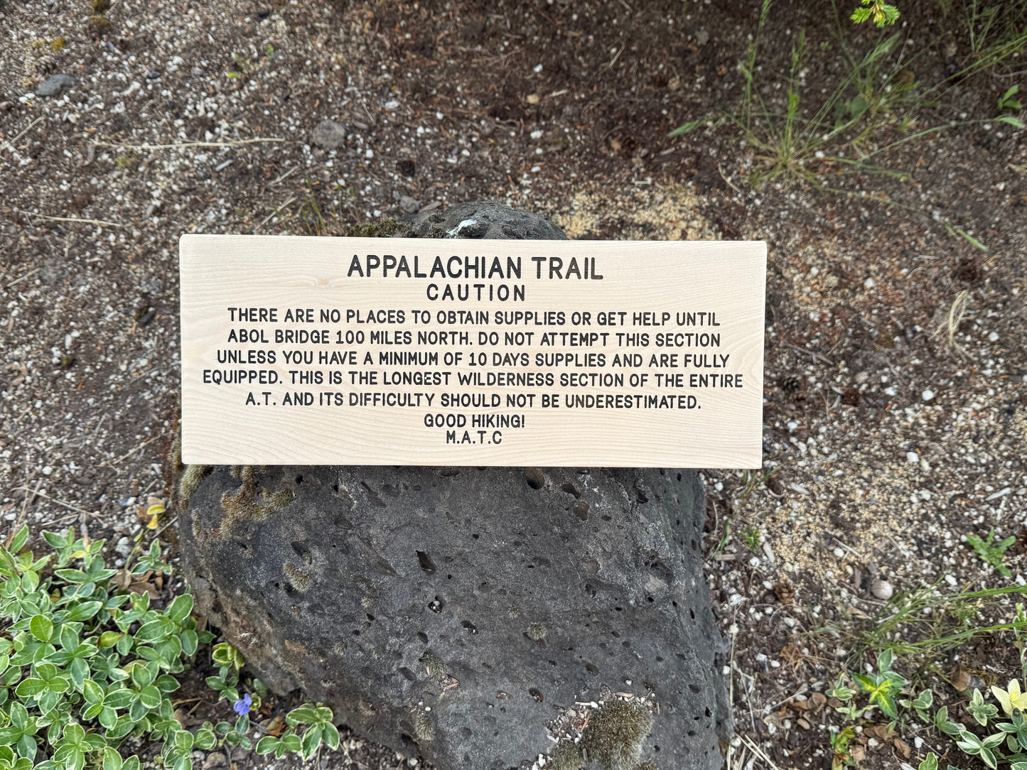 Appalachian Trail – Caution Sign