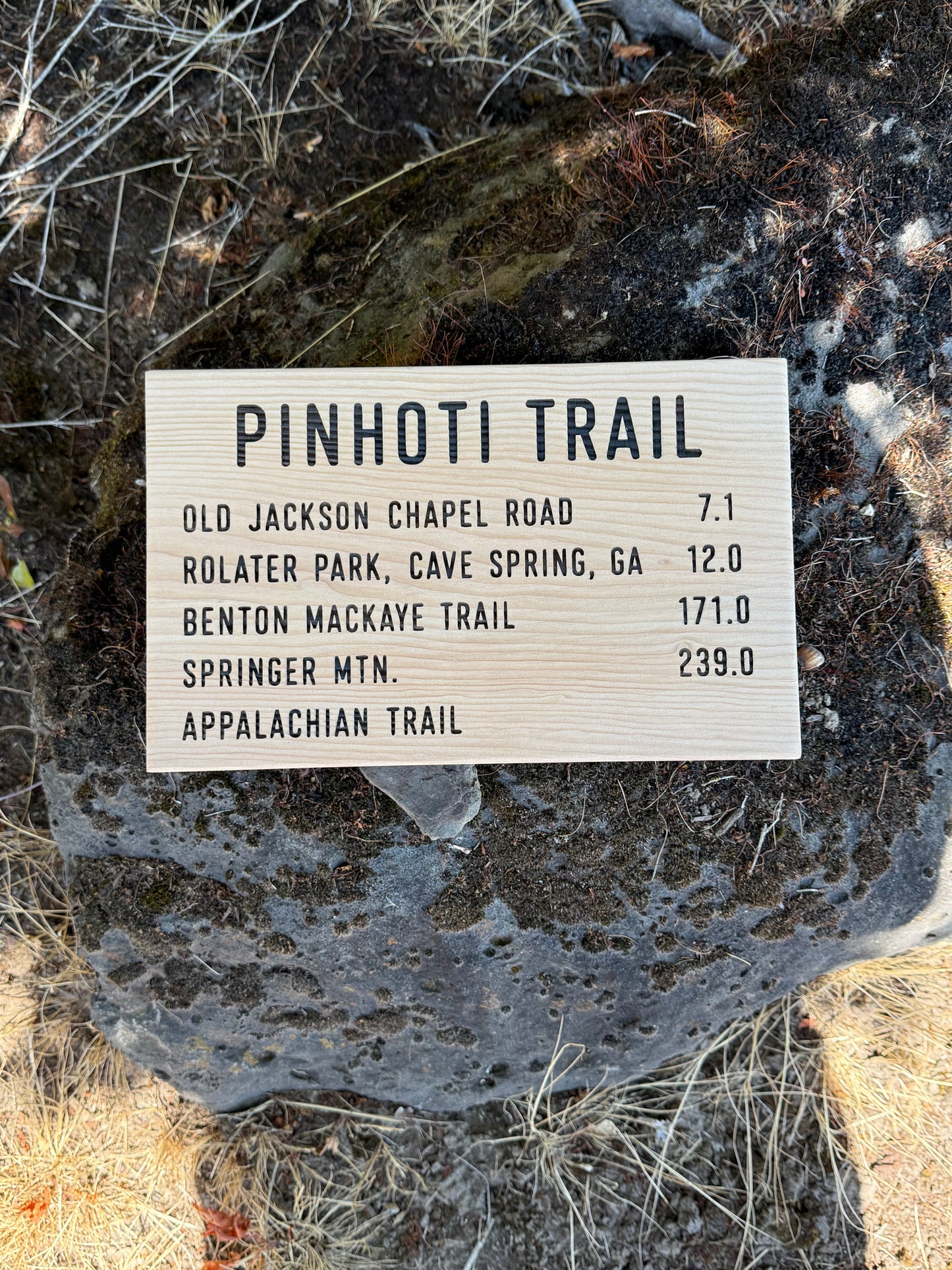 Pinhoti Trail Sign – Old Jackson Chapel Road
