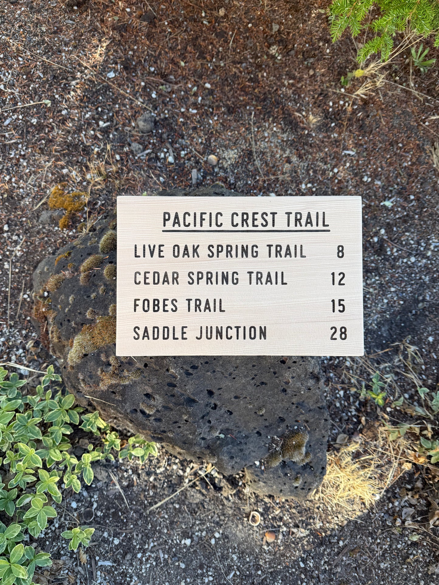 Pacific Crest Trail Sign Gift - Live Oak Spring Trail