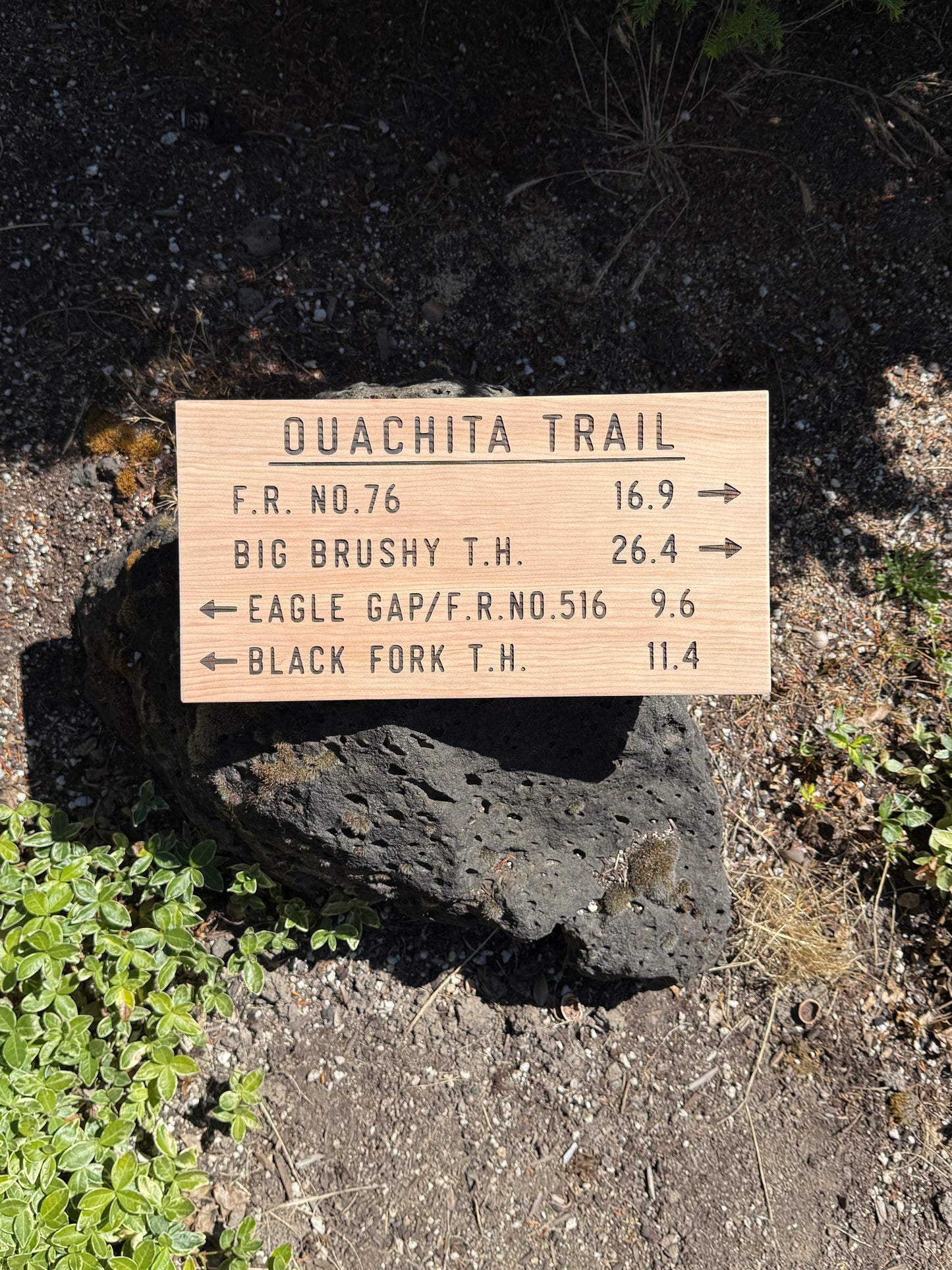 Ouachita Trail Sign – Eagle Gap Big Brushy