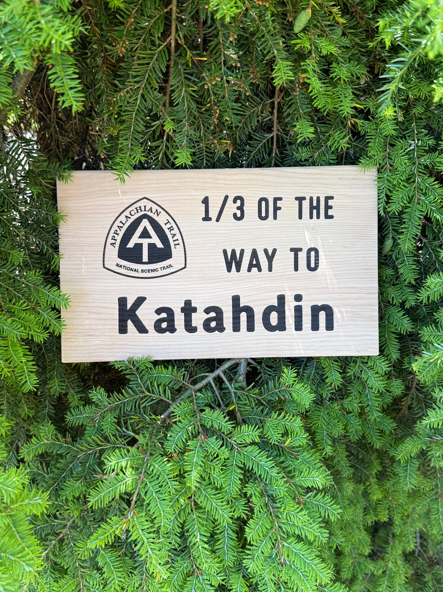 Appalachian Trail Sign – one third of the way to Katahdin