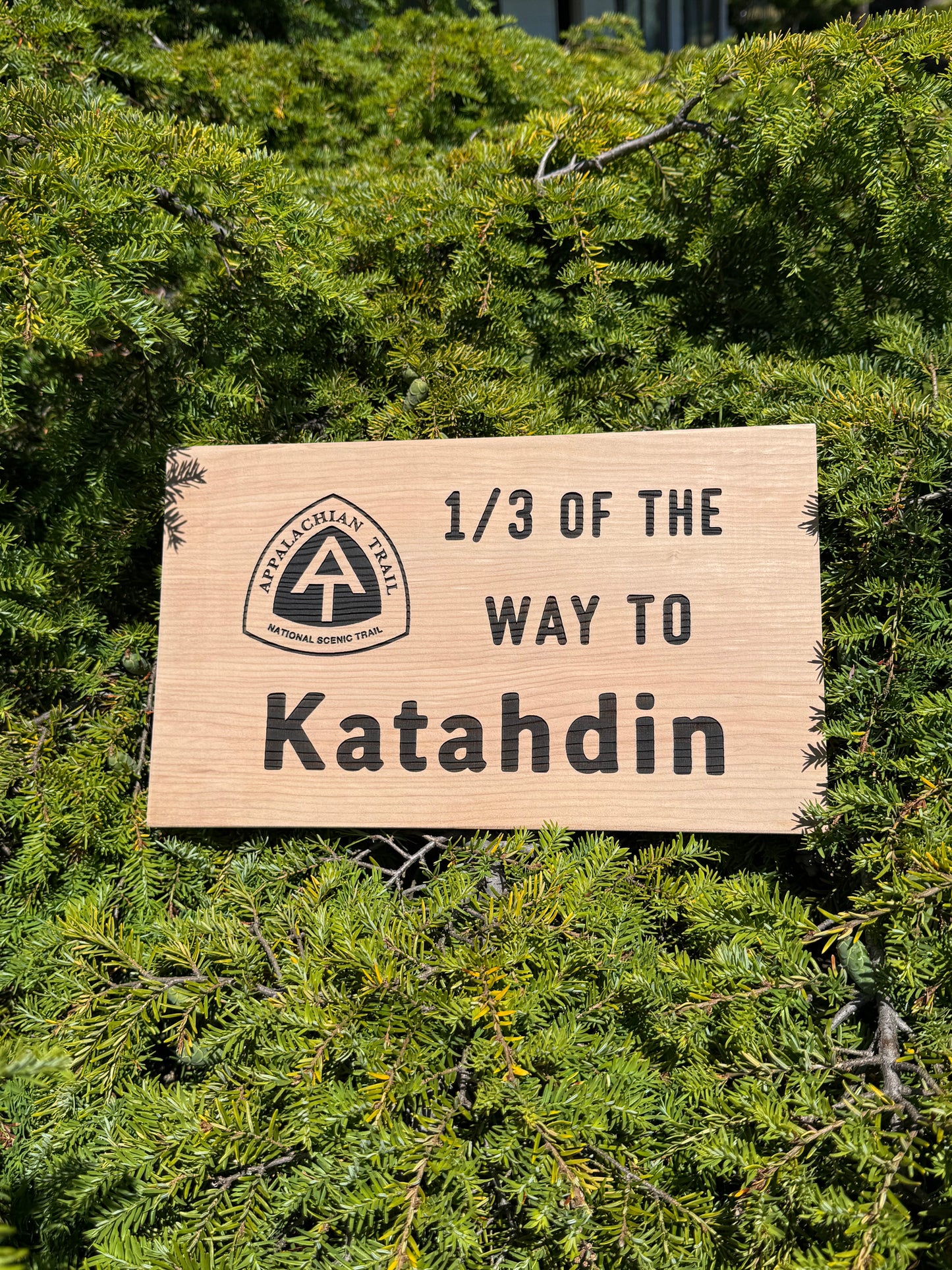 Appalachian Trail Sign – one third of the way to Katahdin