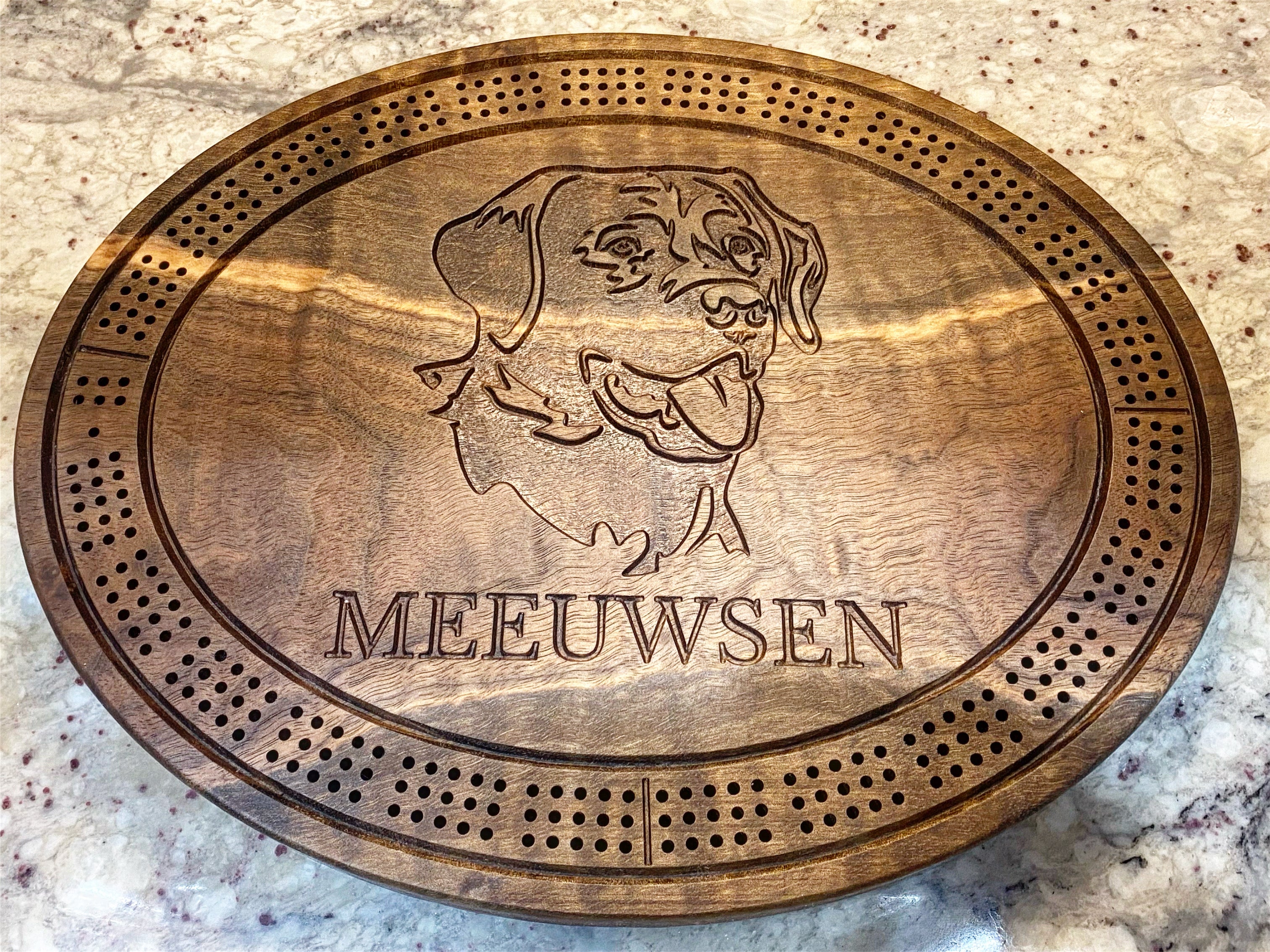 Popular Personalized Dog Custom Cribbage Board