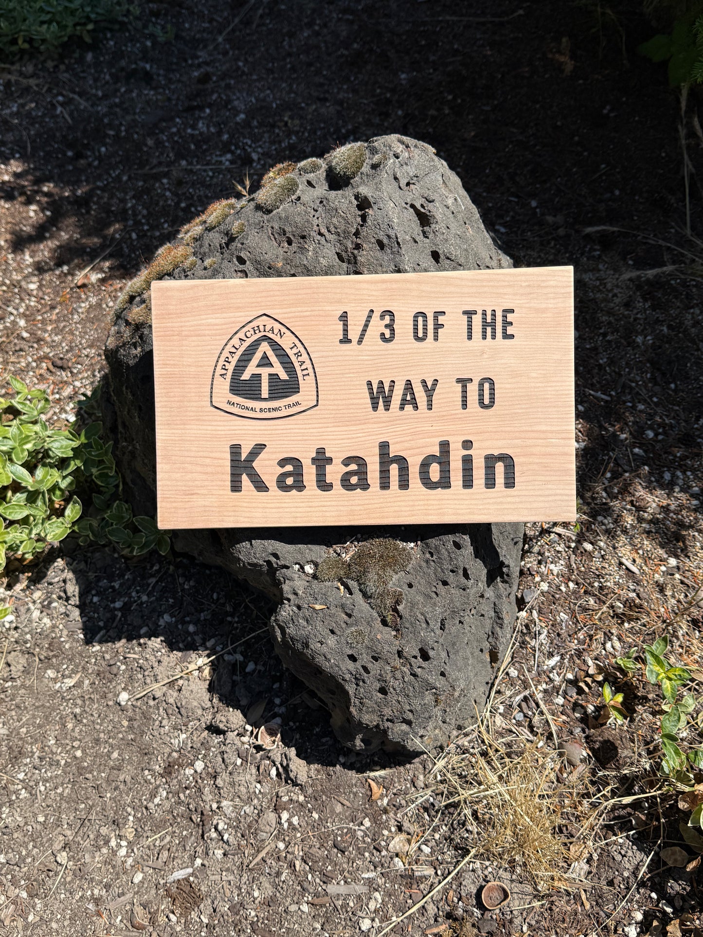 Appalachian Trail Sign – one third of the way to Katahdin