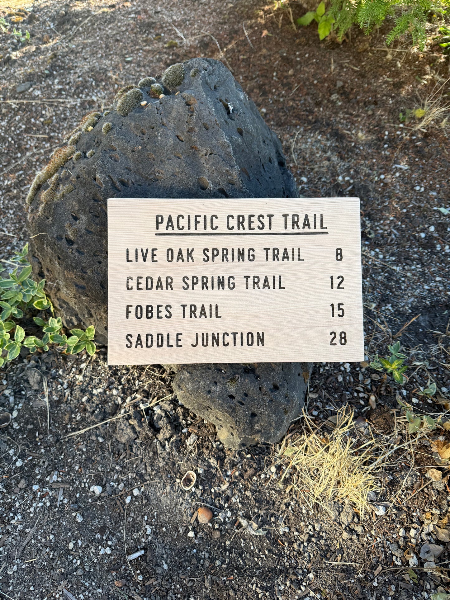 Pacific Crest Trail Sign Gift - Live Oak Spring Trail