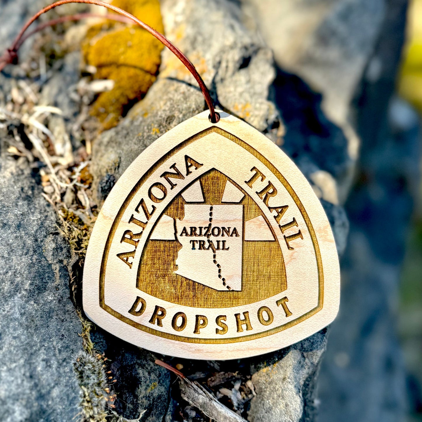 Arizona Trail trail name tag, custom wooden Arizona Trail backpack tag, personalized AZT hiker name tag, lightweight engraved wood hiking tag, thru-hiker Arizona Trail gear accessory, laser-engraved reclaimed wood AZT keepsake, rustic Arizona Trail hiker gift, Arizona Trail backpack ornament tag, eco-friendly wooden Arizona Trail trail magic gift, handmade personalized hiker trail tag for Arizona Trail