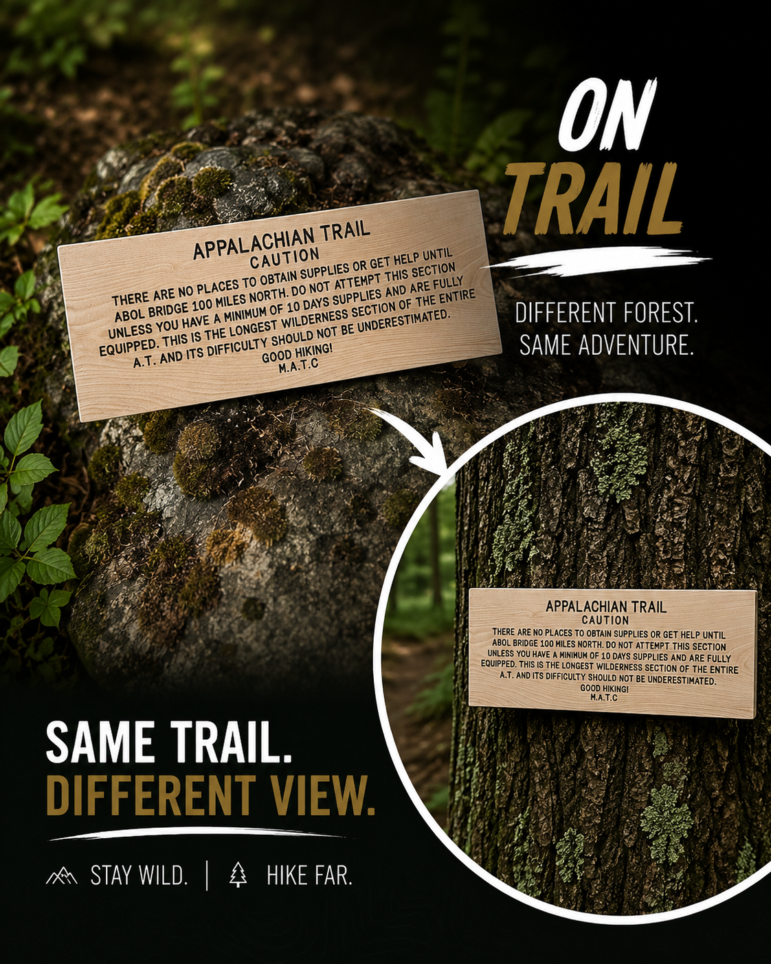 Appalachian Trail – Caution Sign